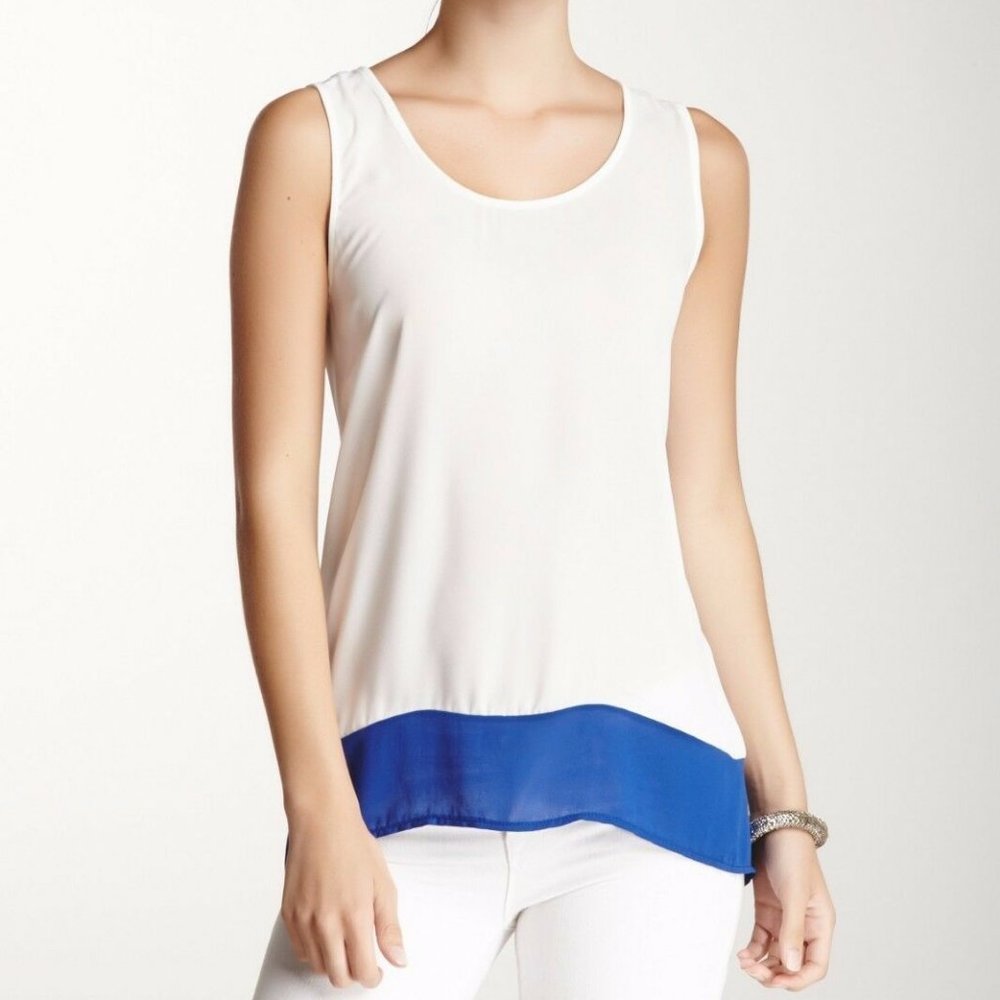 Jaye.e  Women's  Sleeveless Contrast Hem Blouse Top Shirt